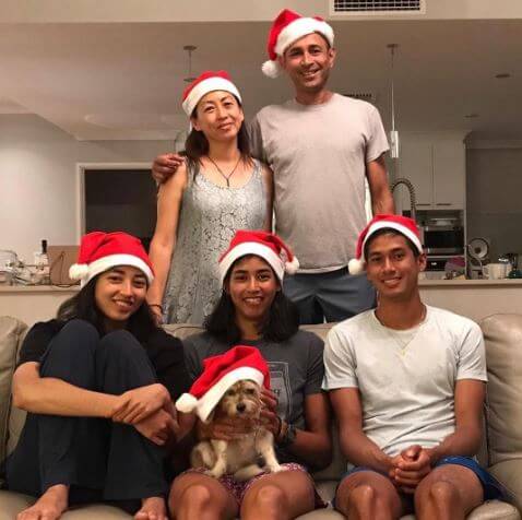 Astra Sharma with her family at Christmas.